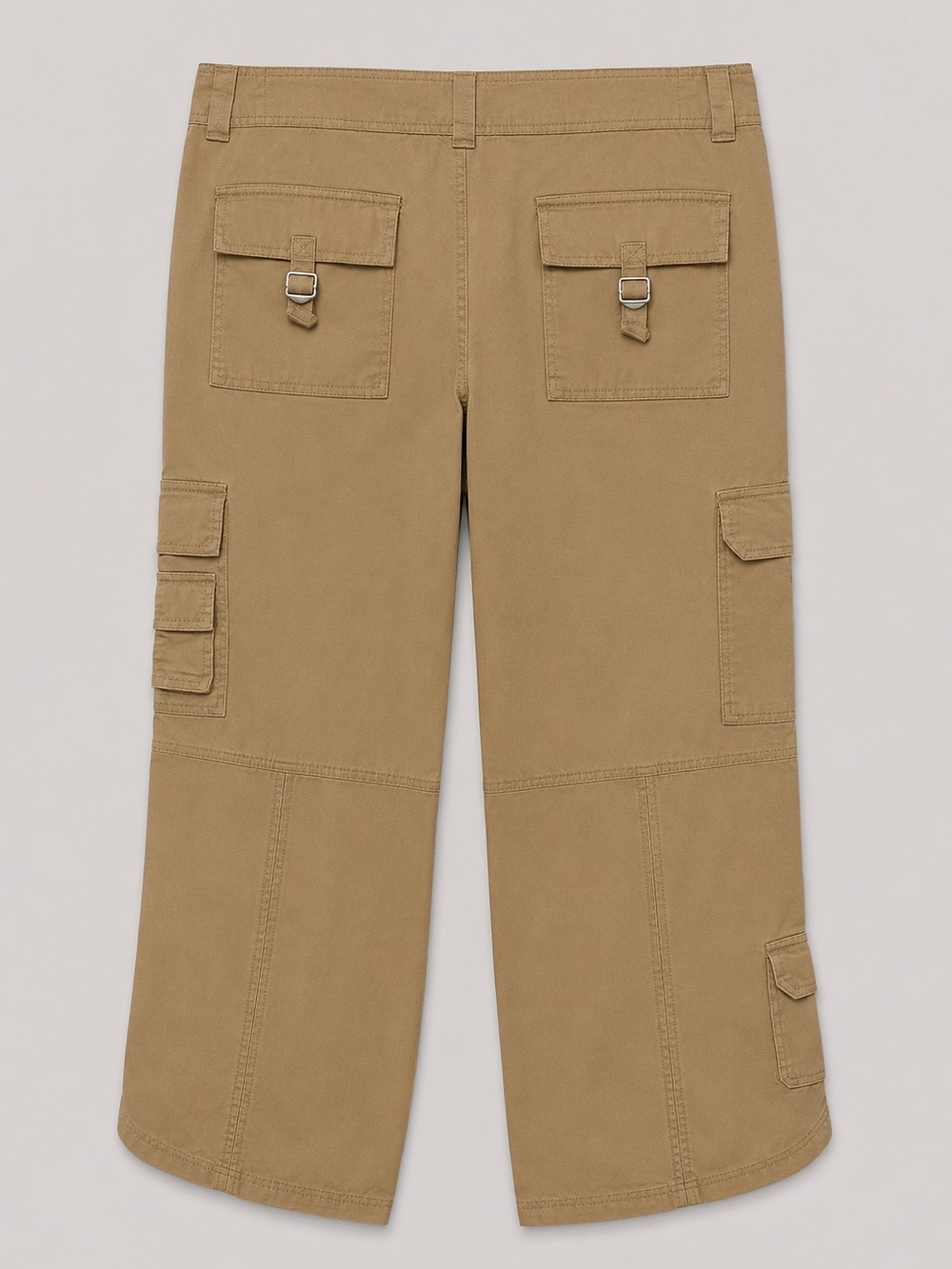 Steve Barry Cargo Beige Cotton Capri Pants Sz 10 - EUC - Picture 4 of 7
